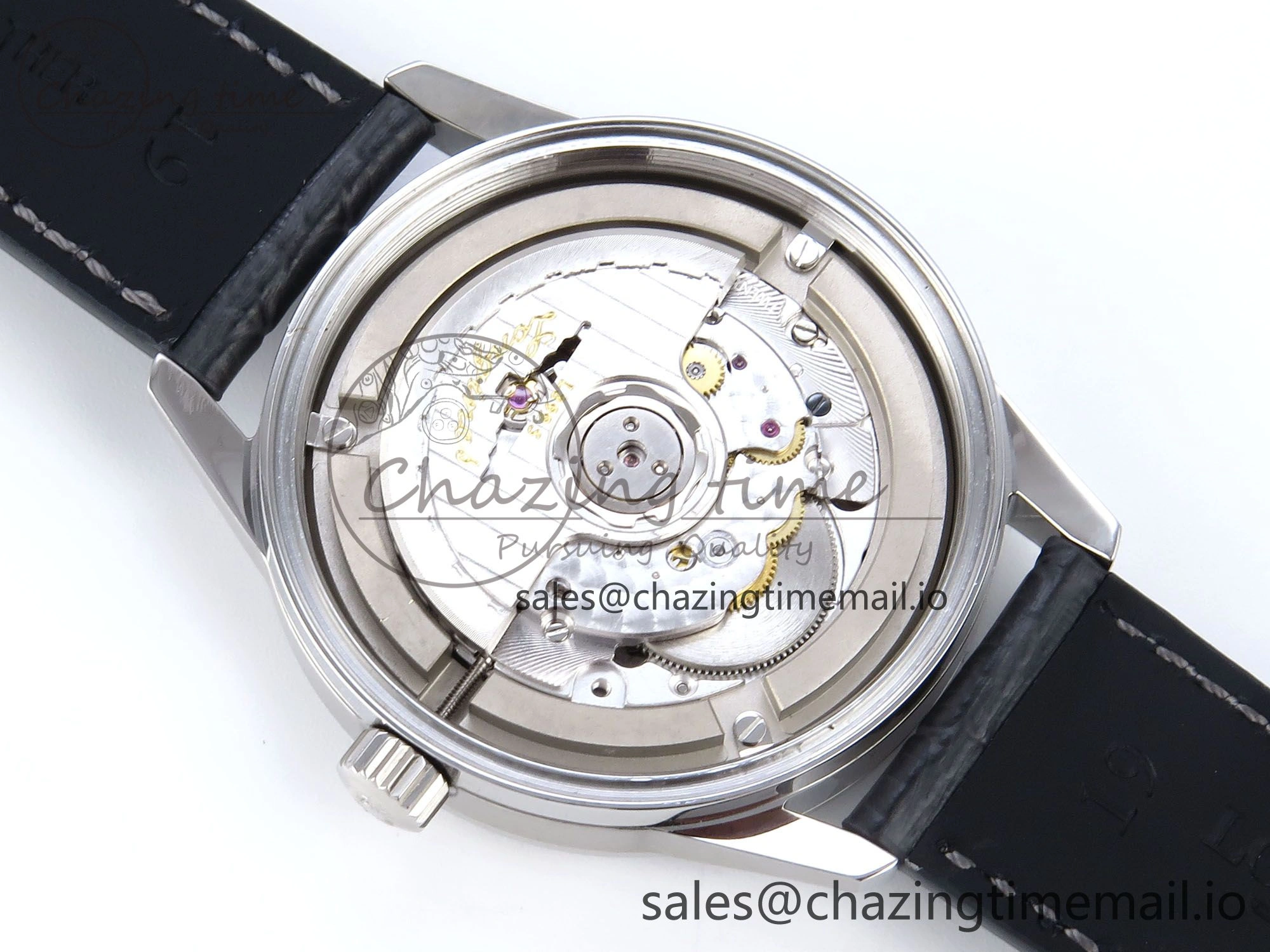 Flagship Heritage Moonphase SS APSF 1:1 Best Edition Silver SS Dial on Black Leather Strap A Popular 7546