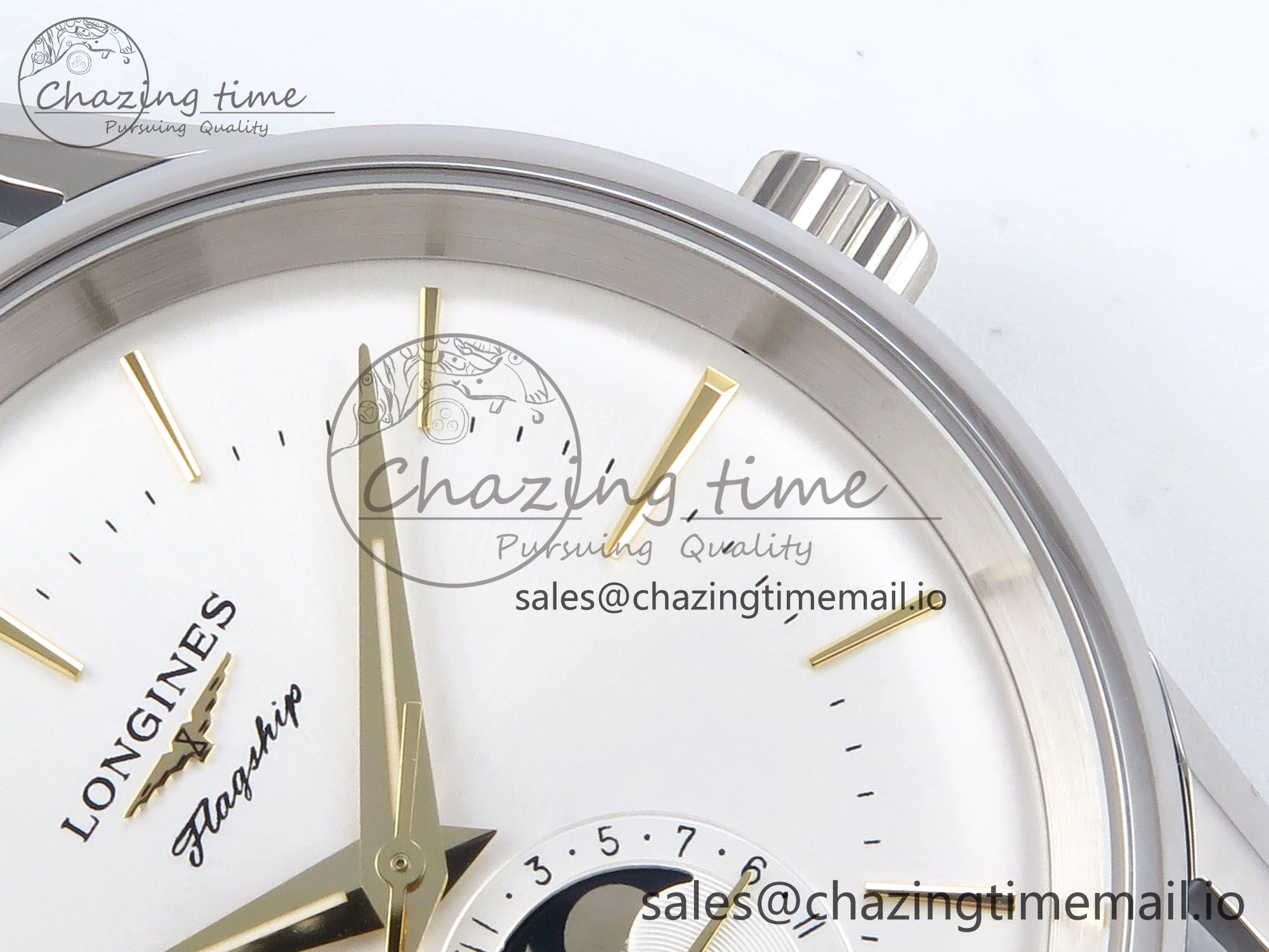 Flagship Heritage Moonphase SS APSF 1:1 Best Edition Silver YG Dial on Brown Leather Strap A UrbanStyle 7545