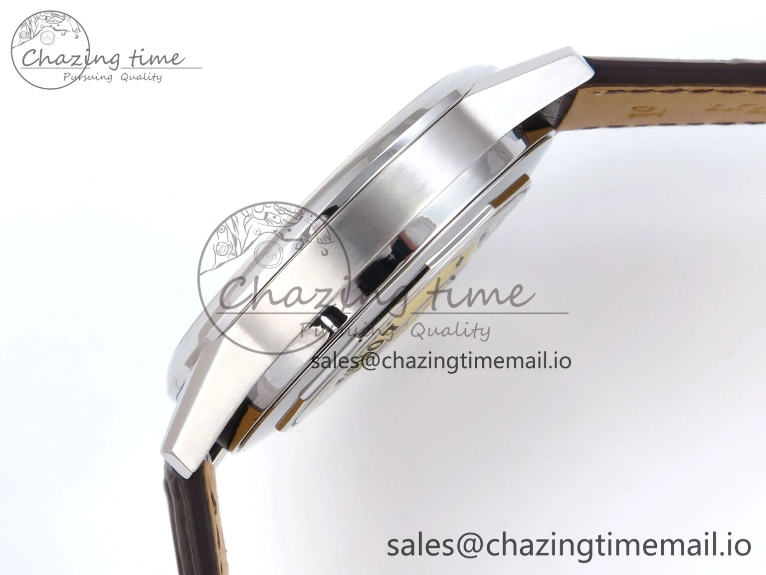 Flagship Heritage Moonphase SS APSF 1:1 Best Edition Silver YG Dial on Brown Leather Strap A UrbanStyle 7545