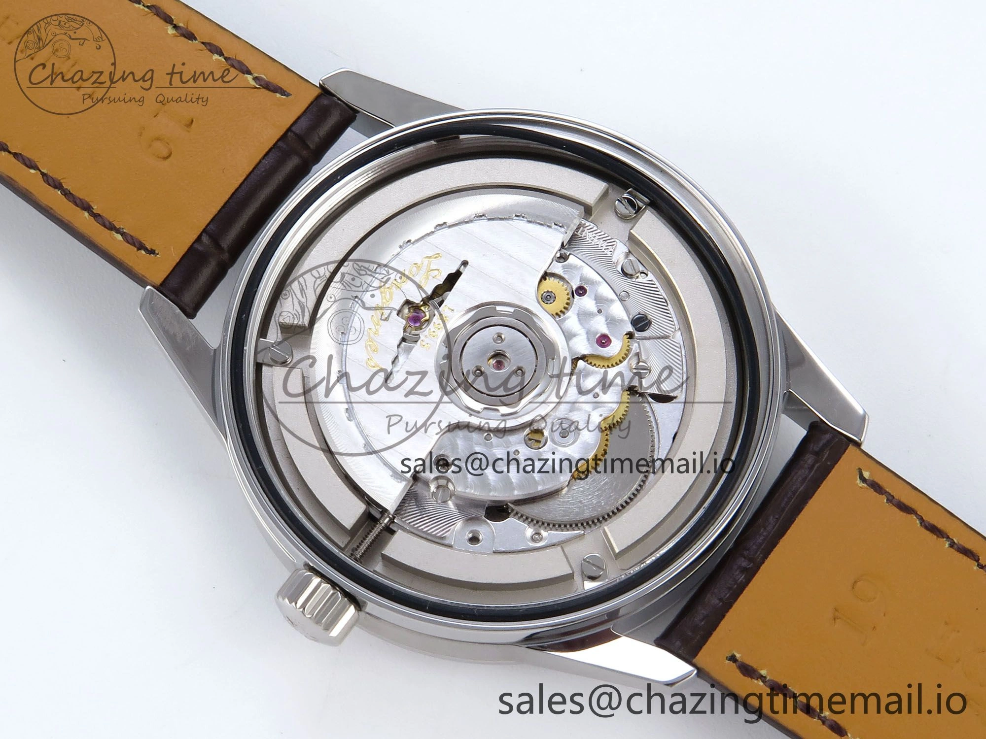 Flagship Heritage Moonphase SS APSF 1:1 Best Edition Silver YG Dial on Brown Leather Strap A UrbanStyle 7545