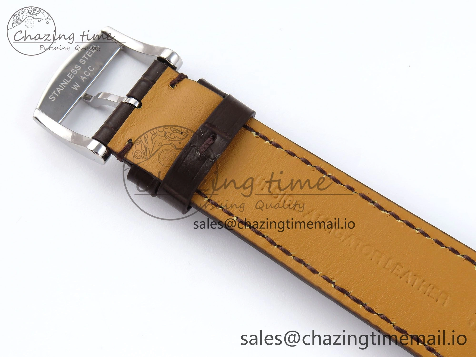 Flagship Heritage Moonphase SS APSF 1:1 Best Edition Silver YG Dial on Brown Leather Strap A UrbanStyle 7545