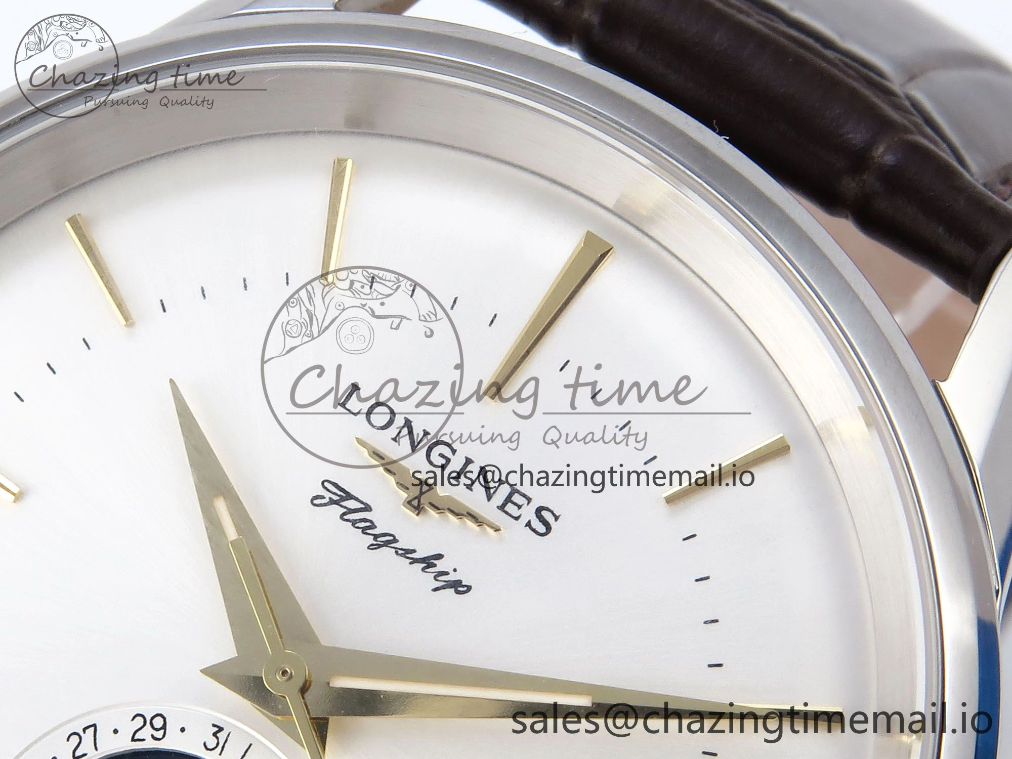 Flagship Heritage Moonphase SS APSF 1:1 Best Edition Silver YG Dial on Brown Leather Strap A UrbanStyle 7545