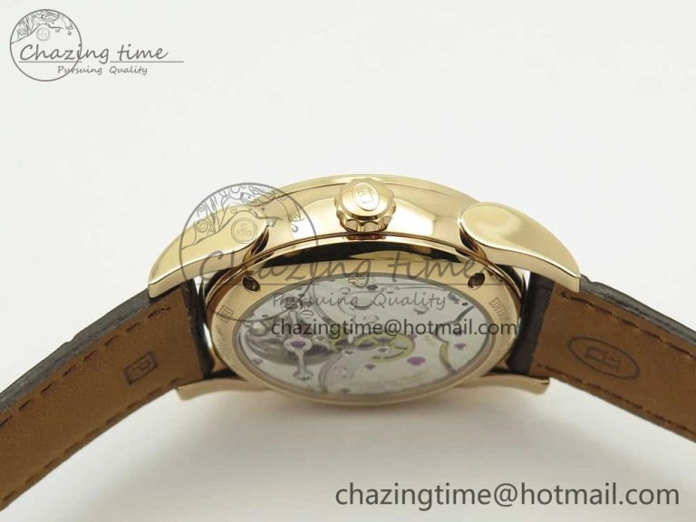 Fleurier Tonda Tourbillon Woodrock RG Real PR JBF Best Edition Red Man Dial on Brown Leather Strap Breathable 8614