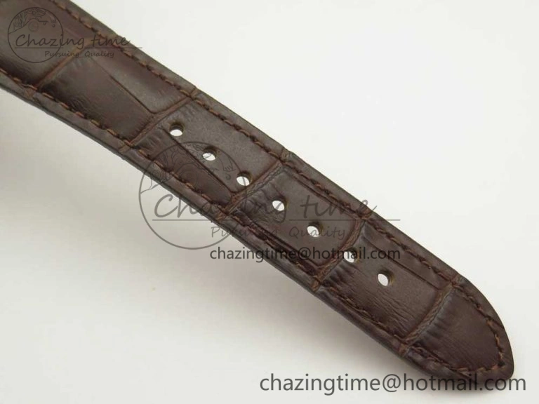 Fleurier Tonda Tourbillon Woodrock RG Real PR JBF Best Edition Red Man Dial on Brown Leather Strap Breathable 8614