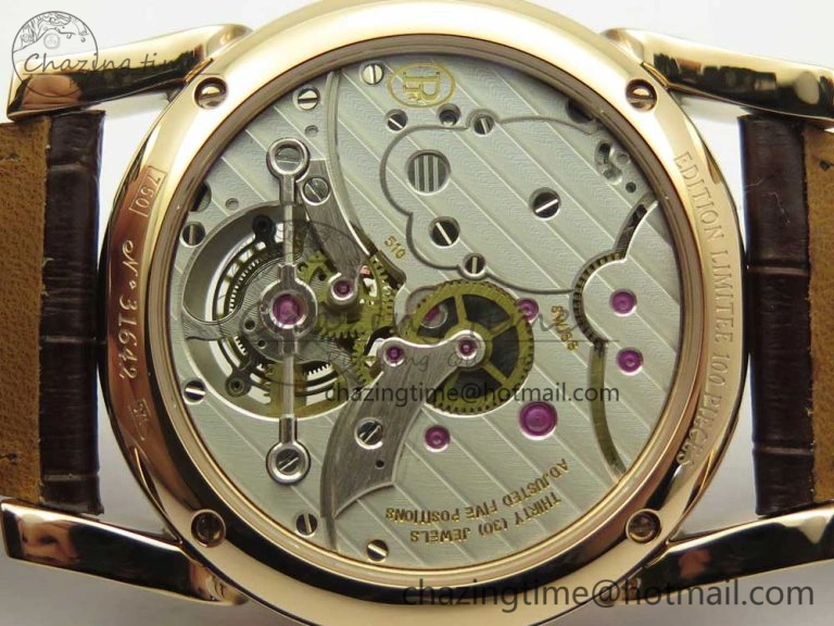 Fleurier Tonda Tourbillon Woodrock RG Real PR JBF Best Edition Silver Dial on Brown Leather Strap QuickDry 8612