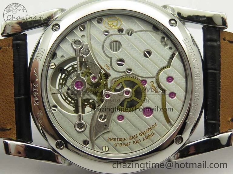 Supportive Fleurier Tonda Tourbillon Woodrock SS Real PR JBF Best Edition Black White Dial on Black Leather Strap 8616