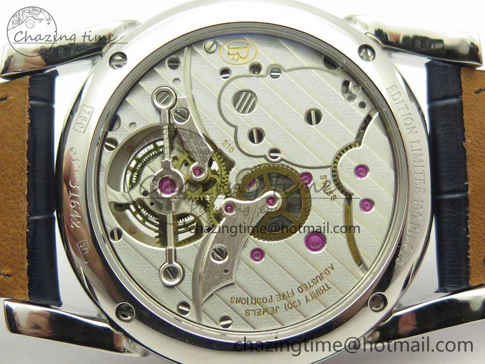 Sustainable Fleurier Tonda Tourbillon Woodrock SS Real PR JBF Best Edition Blue Dial on Blue Leather Strap 8613