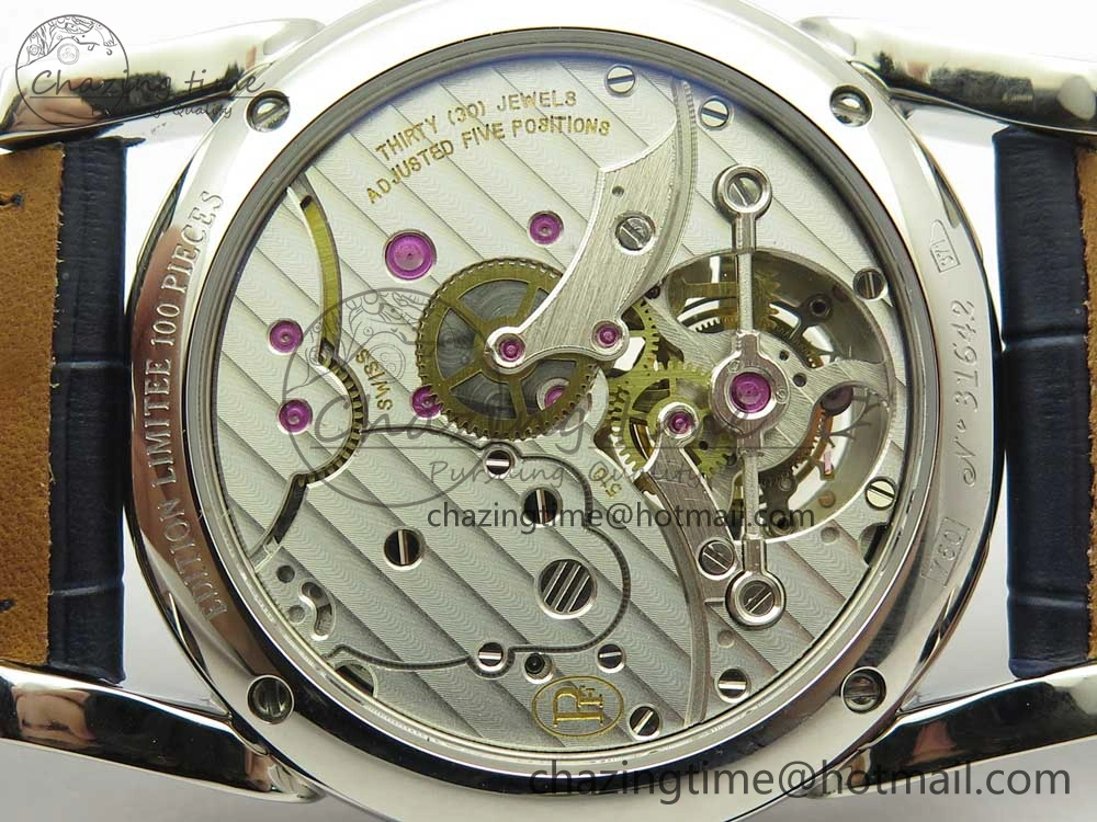 Sustainable Fleurier Tonda Tourbillon Woodrock SS Real PR JBF Best Edition Blue Dial on Blue Leather Strap 8613