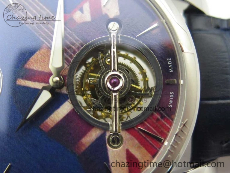 Sustainable Fleurier Tonda Tourbillon Woodrock SS Real PR JBF Best Edition Blue Dial on Blue Leather Strap 8613