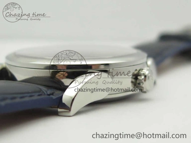 Sustainable Fleurier Tonda Tourbillon Woodrock SS Real PR JBF Best Edition Blue Dial on Blue Leather Strap 8613