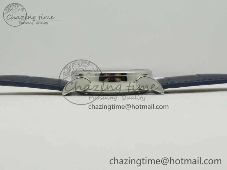 Sustainable Fleurier Tonda Tourbillon Woodrock SS Real PR JBF Best Edition Blue Dial on Blue Leather Strap 8613