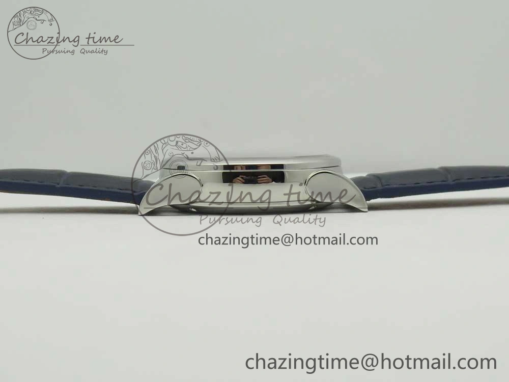 Sustainable Fleurier Tonda Tourbillon Woodrock SS Real PR JBF Best Edition Blue Dial on Blue Leather Strap 8613