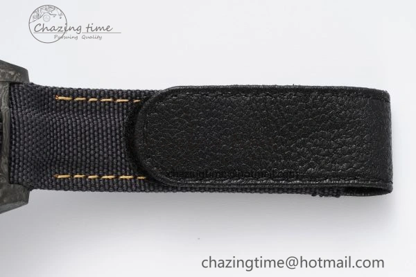 SoftTouch GMT Carbon DIWF Best Edition Black Textured Dial YG Markers on Black Nylon Strap SA3186 CHS 4695