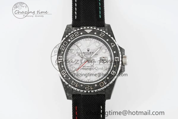 GMT Carbon DIWF Best Edition Meteorite Dial on Black Nylon Strap SA3186 CHS TimelessDesign 4696
