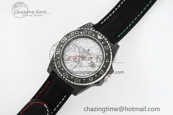 GMT Carbon DIWF Best Edition Meteorite Dial on Black Nylon Strap SA3186 CHS TimelessDesign 4696