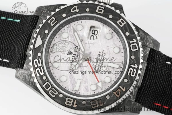 GMT Carbon DIWF Best Edition Meteorite Dial on Black Nylon Strap SA3186 CHS TimelessDesign 4696