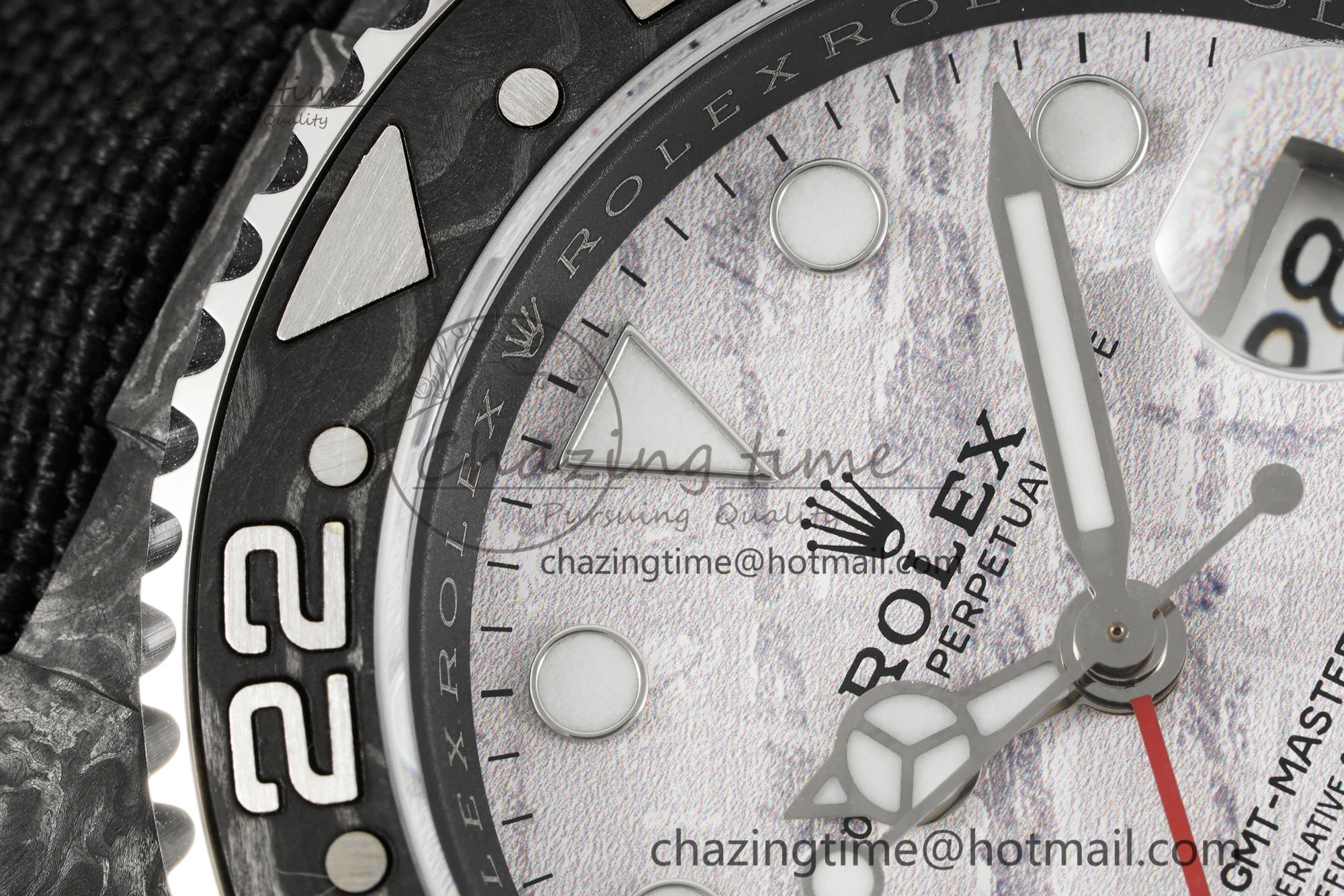 GMT Carbon DIWF Best Edition Meteorite Dial on Black Nylon Strap SA3186 CHS TimelessDesign 4696