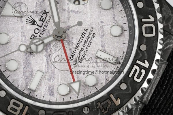 GMT Carbon DIWF Best Edition Meteorite Dial on Black Nylon Strap SA3186 CHS TimelessDesign 4696
