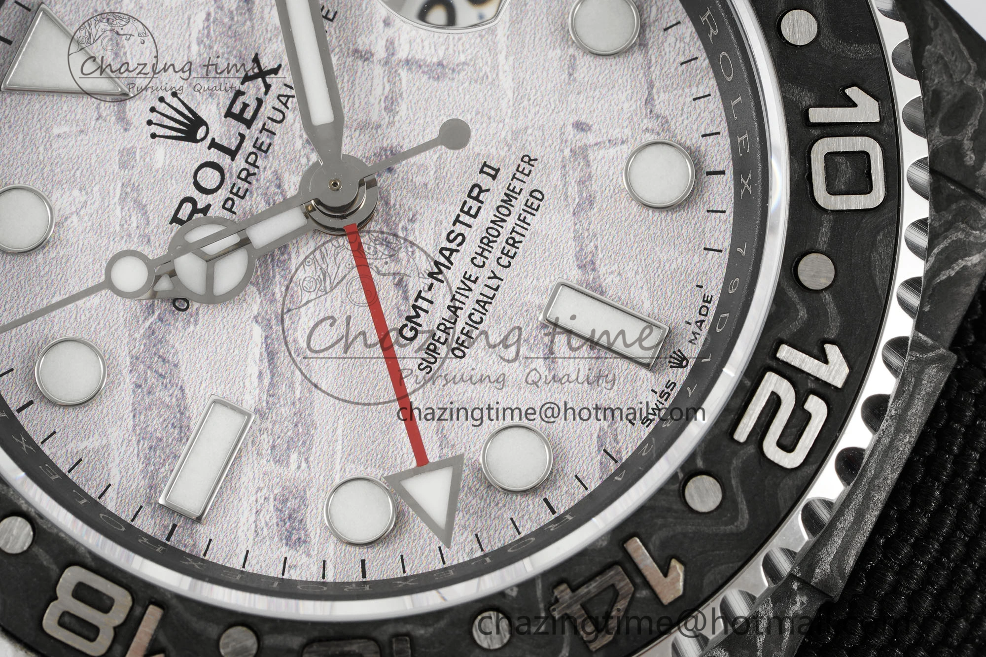 GMT Carbon DIWF Best Edition Meteorite Dial on Black Nylon Strap SA3186 CHS TimelessDesign 4696