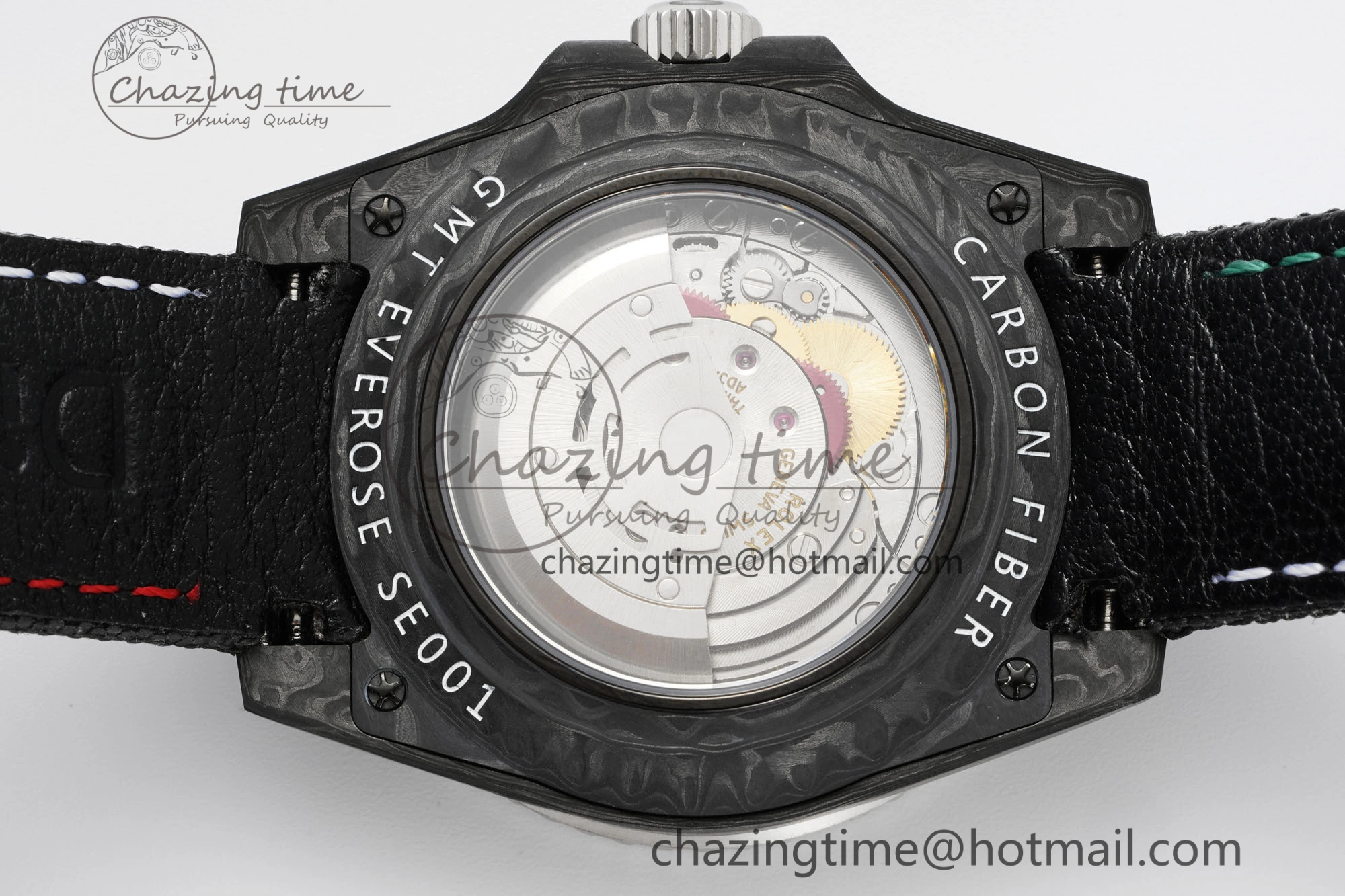 GMT Carbon DIWF Best Edition Meteorite Dial on Black Nylon Strap SA3186 CHS TimelessDesign 4696