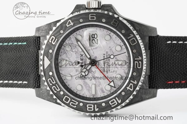 GMT Carbon DIWF Best Edition Meteorite Dial on Black Nylon Strap SA3186 CHS TimelessDesign 4696