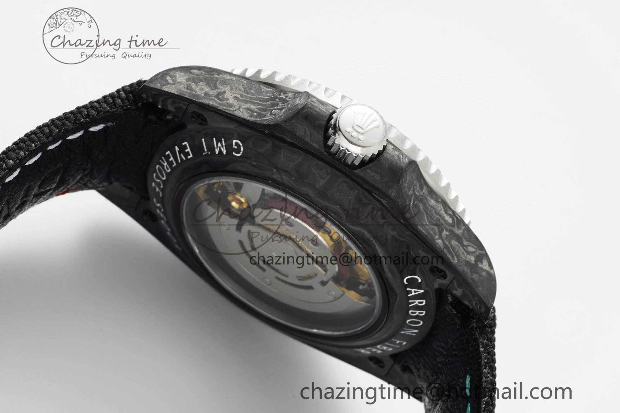 GMT Carbon DIWF Best Edition Meteorite Dial on Black Nylon Strap SA3186 CHS TimelessDesign 4696