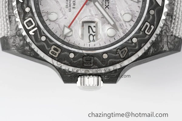 GMT Carbon DIWF Best Edition Meteorite Dial on White Nylon Strap SA3186 CHS Functional 4694