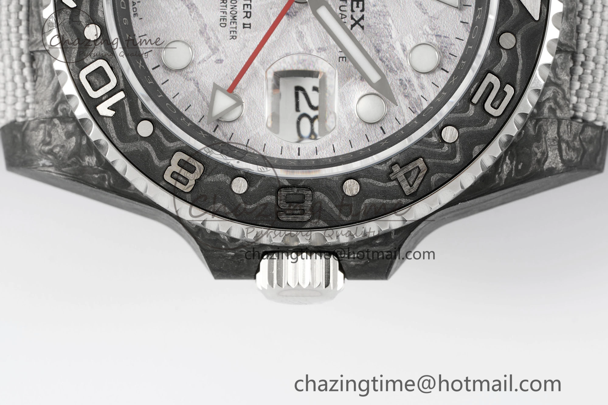 GMT Carbon DIWF Best Edition Meteorite Dial on White Nylon Strap SA3186 CHS Functional 4694