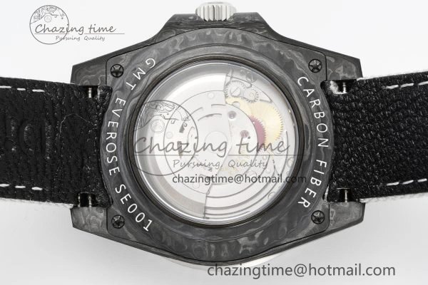 GMT Carbon DIWF Best Edition Meteorite Dial on White Nylon Strap SA3186 CHS Functional 4694