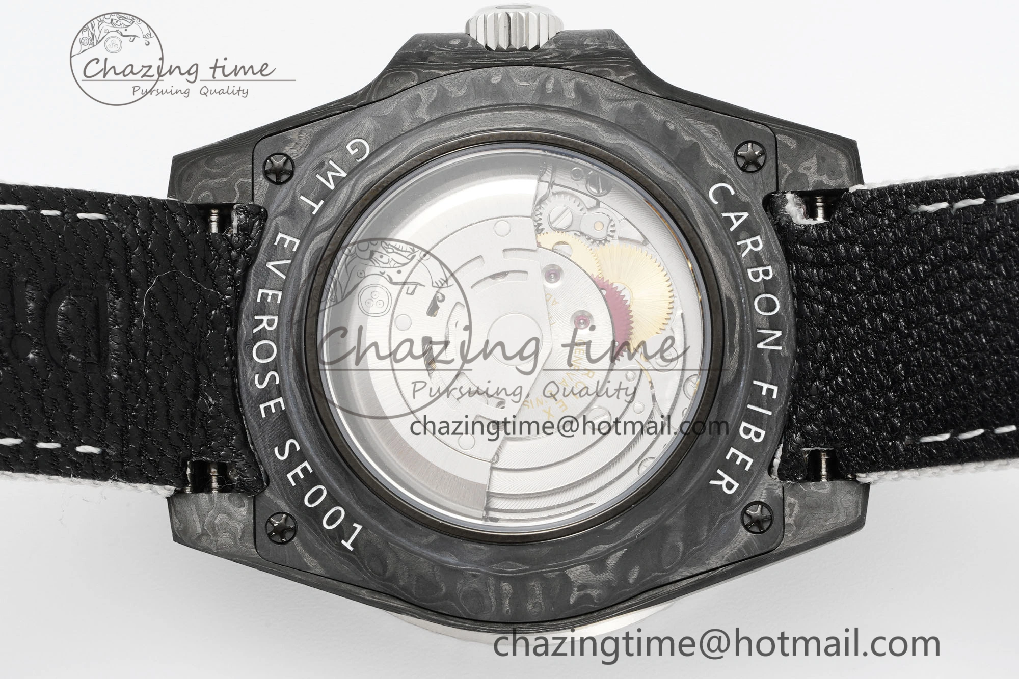 GMT Carbon DIWF Best Edition Meteorite Dial on White Nylon Strap SA3186 CHS Functional 4694