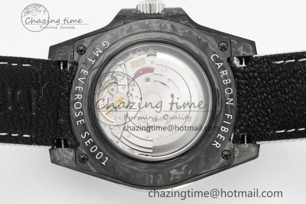 GMT Carbon DIWF Best Edition Meteorite Dial on White Nylon Strap SA3186 CHS Functional 4694