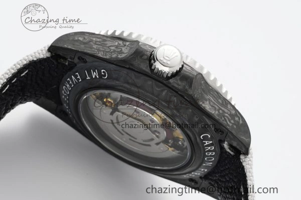 GMT Carbon DIWF Best Edition Meteorite Dial on White Nylon Strap SA3186 CHS Functional 4694