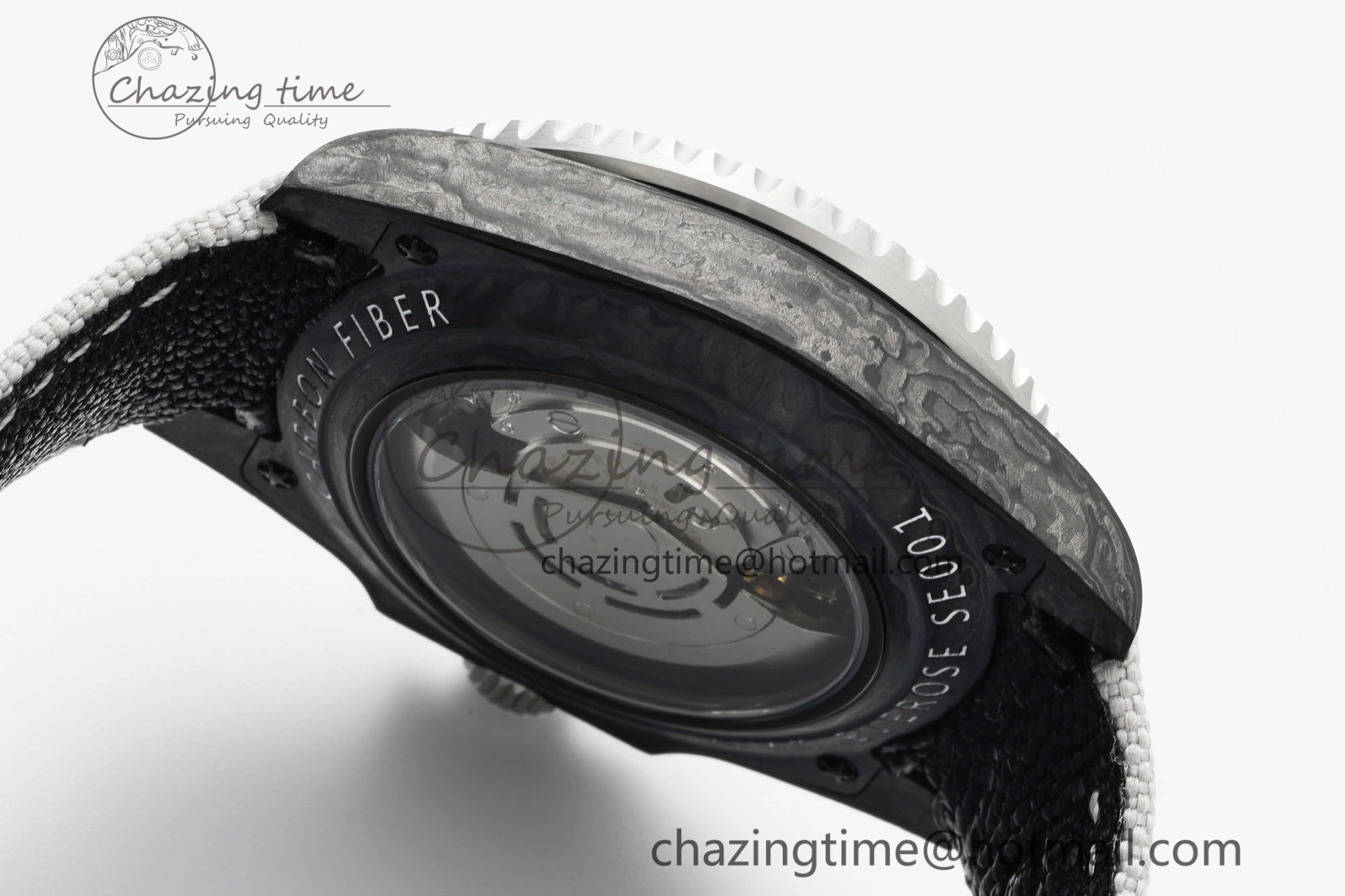 GMT Carbon DIWF Best Edition Meteorite Dial on White Nylon Strap SA3186 CHS Functional 4694
