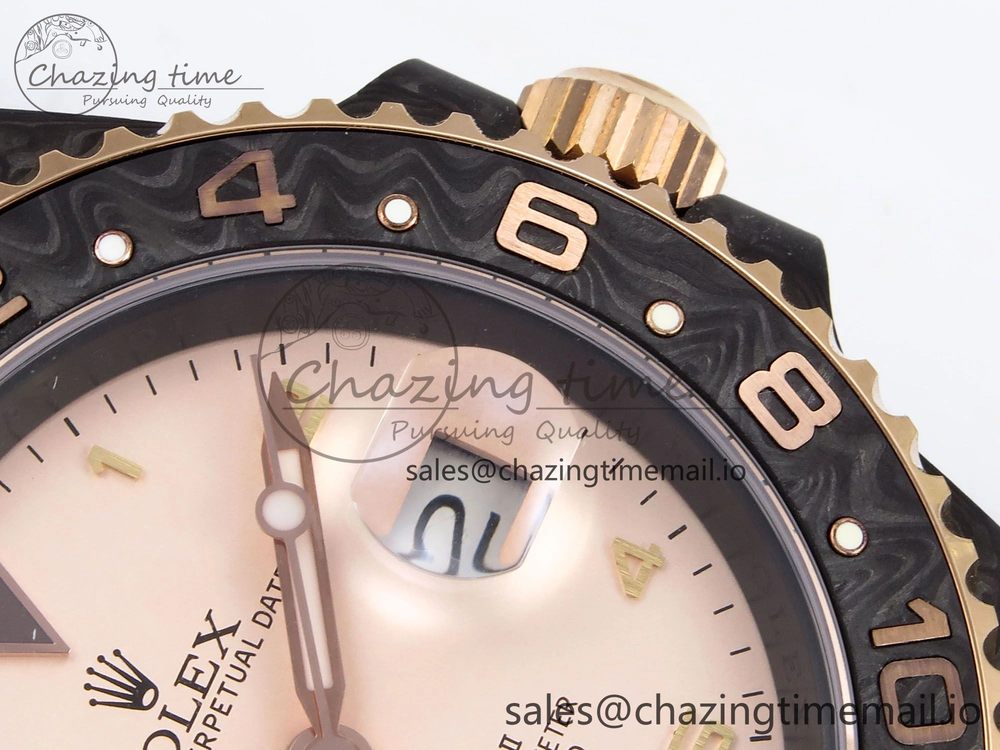 Original GMT Carbon DIWF Best Edition Yellow Roman Dial on Brown Nylon Strap SA3285 CHS V 1177