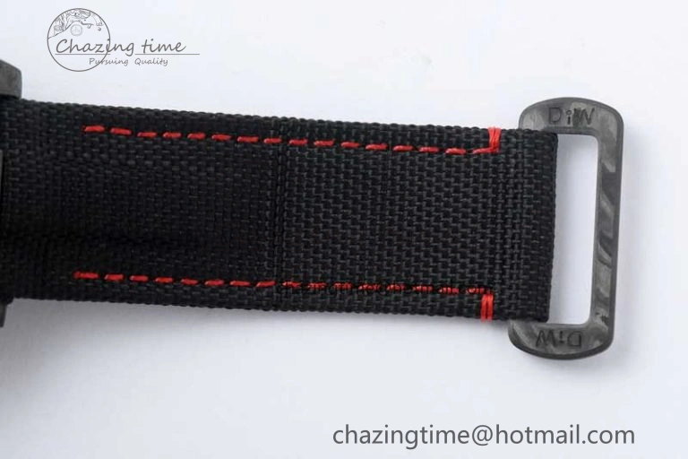 WeatherProof GMT DIW Carbon V6F 1:1 Best Edition Black Red Black Dial on Black Nylon Strap VR3186 CHS 4768
