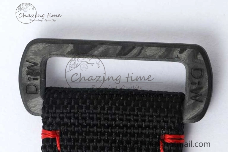 WeatherProof GMT DIW Carbon V6F 1:1 Best Edition Black Red Black Dial on Black Nylon Strap VR3186 CHS 4768