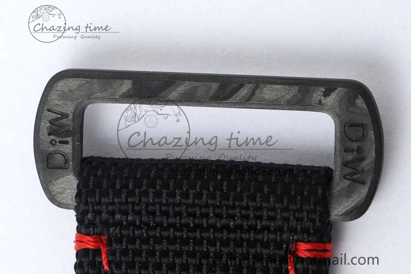 WeatherProof GMT DIW Carbon V6F 1:1 Best Edition Black Red Black Dial on Black Nylon Strap VR3186 CHS 4768