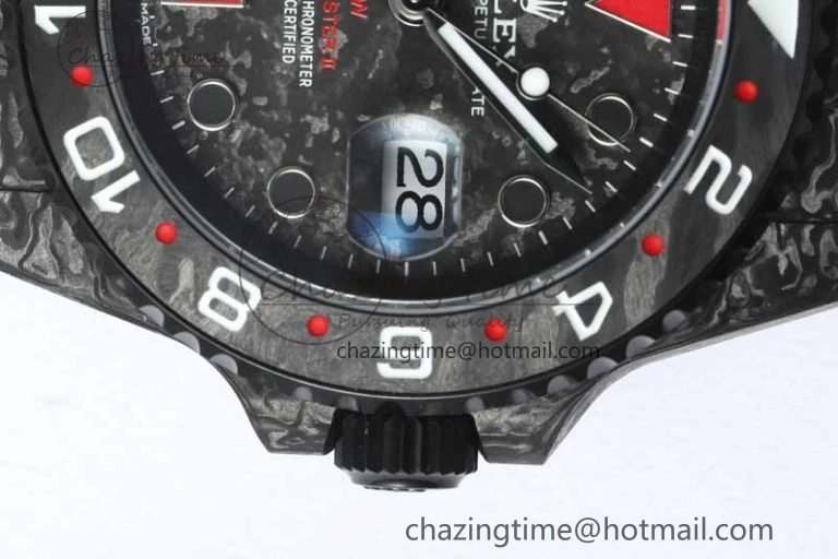 WeatherProof GMT DIW Carbon V6F 1:1 Best Edition Black Red Black Dial on Black Nylon Strap VR3186 CHS 4768