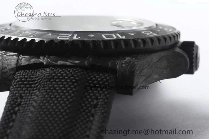 Casual GMT DIW Carbon V6F 1:1 Best Edition Black White Black Dial on Black Nylon Strap VR3186 CHS 4769