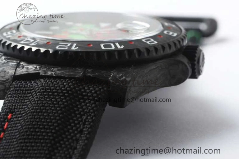 GMT DIW Carbon V6F 1:1 Best Edition Green Red Dial on Black Nylon Strap VR3186 CHS DailyWear 4767
