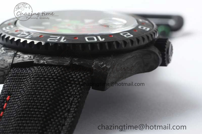 GMT DIW Carbon V6F 1:1 Best Edition Green Red Dial on Black Nylon Strap VR3186 CHS DailyWear 4767