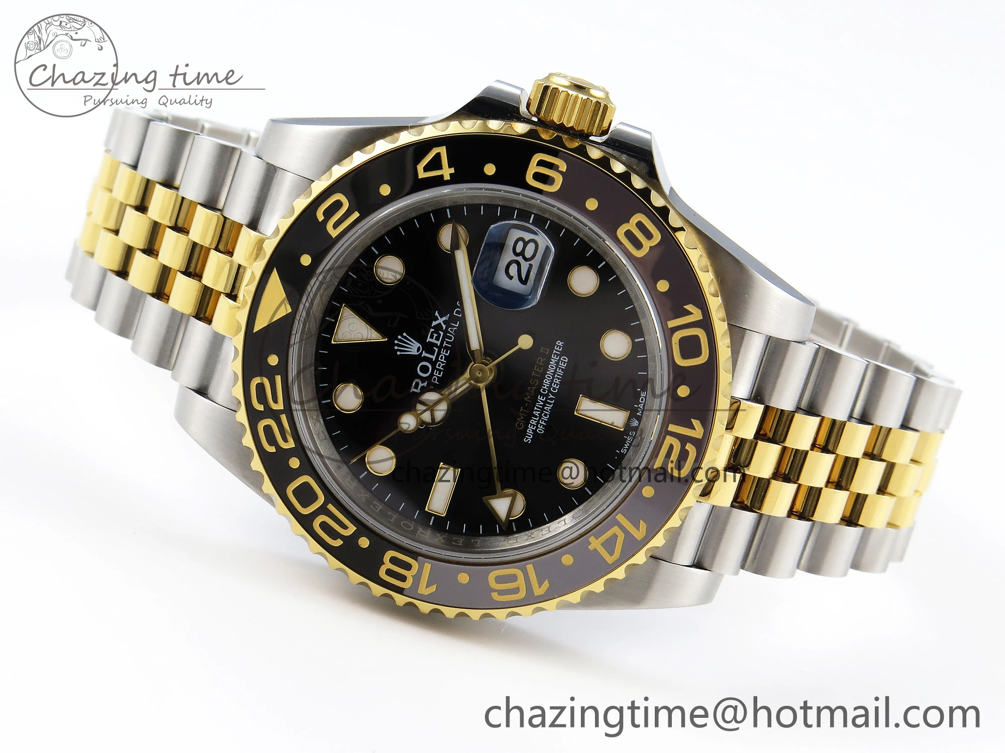 Supportive GMT MASTER II 126713 904L SS APF 1:1 BEST EDITION BLACK DIAL ON JUBILEE BRACELET VR3285 CHS 1833