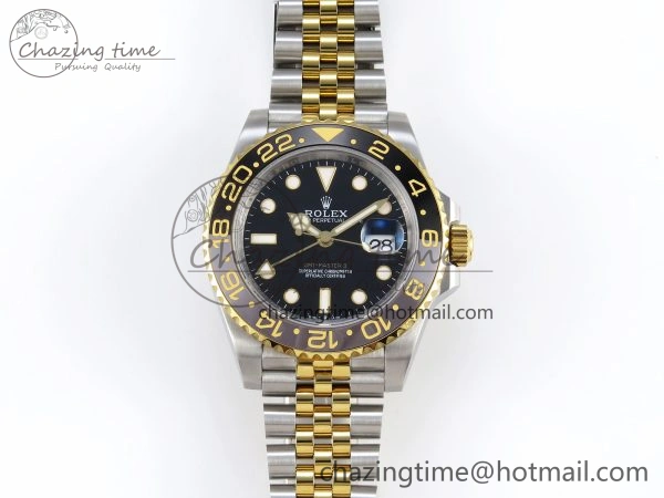 Supportive GMT MASTER II 126713 904L SS APF 1:1 BEST EDITION BLACK DIAL ON JUBILEE BRACELET VR3285 CHS 1833