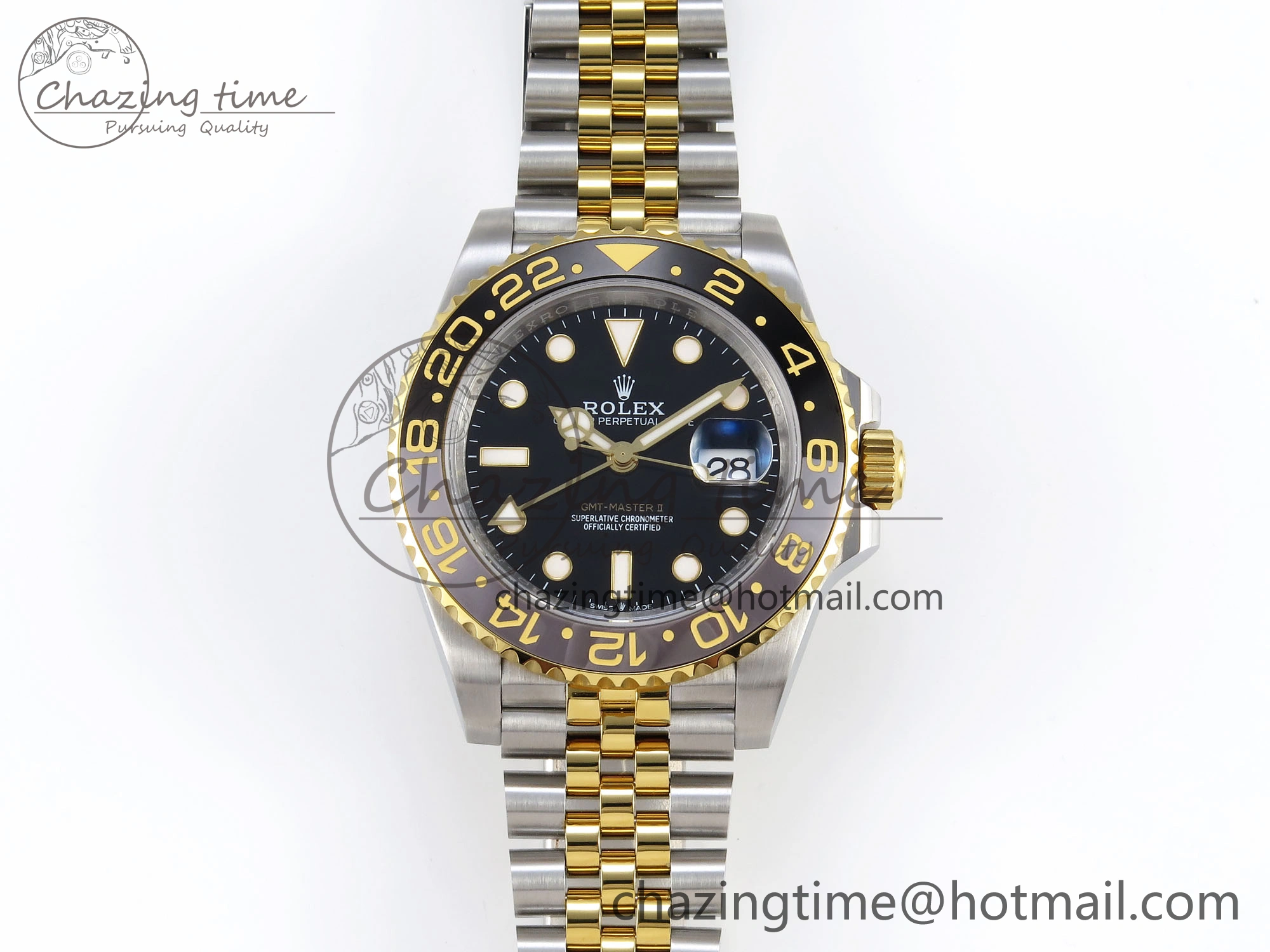 Supportive GMT MASTER II 126713 904L SS APF 1:1 BEST EDITION BLACK DIAL ON JUBILEE BRACELET VR3285 CHS 1833