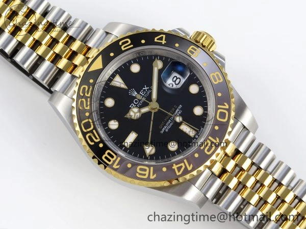 Supportive GMT MASTER II 126713 904L SS APF 1:1 BEST EDITION BLACK DIAL ON JUBILEE BRACELET VR3285 CHS 1833