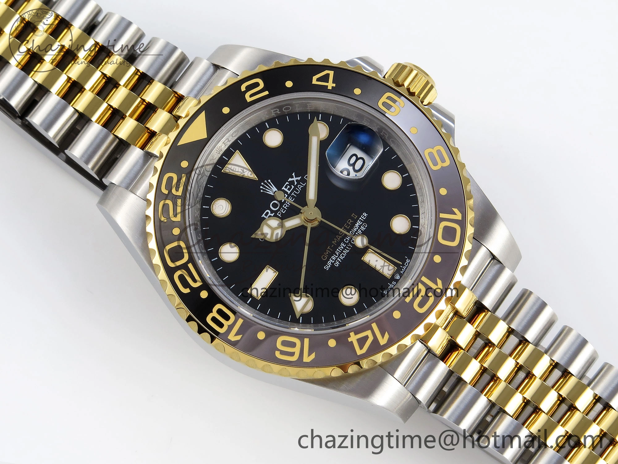 Supportive GMT MASTER II 126713 904L SS APF 1:1 BEST EDITION BLACK DIAL ON JUBILEE BRACELET VR3285 CHS 1833