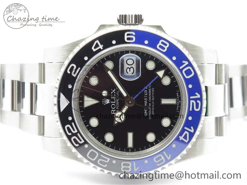 GMT Master II 116710 BLNR Black Blue Ceramic 316L Steel Bp Maker 1:1 Best Edition on SS Bracelet SA UrbanStyle 2969
