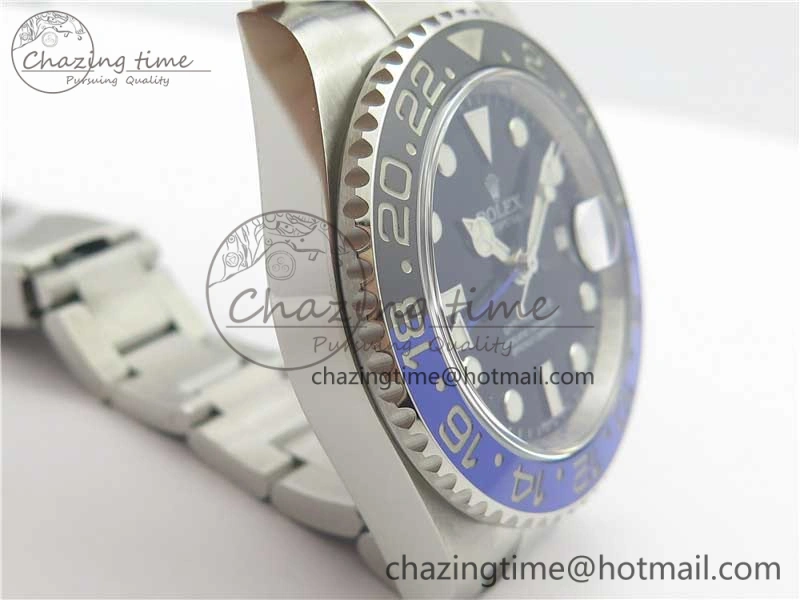 GMT-Master II 116710 BLNR Black Blue Ceramic 904L Steel 1:1 Noob Best Edition A3186 V10 (Correct Hand Stack) Modern 3216