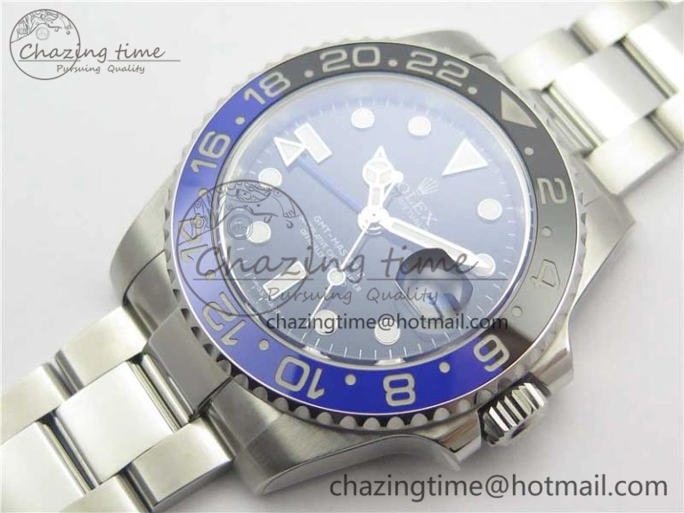 GMT-Master II 116710 BLNR Black Blue Ceramic 904L Steel 1:1 Noob Best Edition A3186 V10 (Correct Hand Stack) Modern 3216