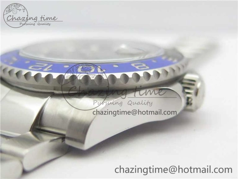 GMT-Master II 116710 BLNR Black Blue Ceramic 904L Steel 1:1 Noob Best Edition A3186 V10 (Correct Hand Stack) Modern 3216